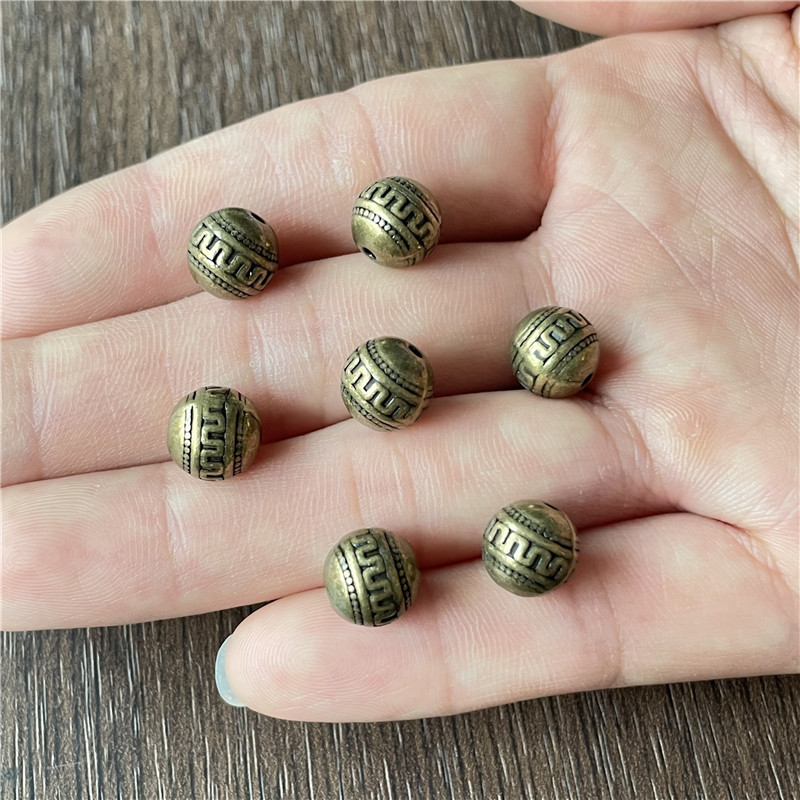 Striped Beads-Bronze