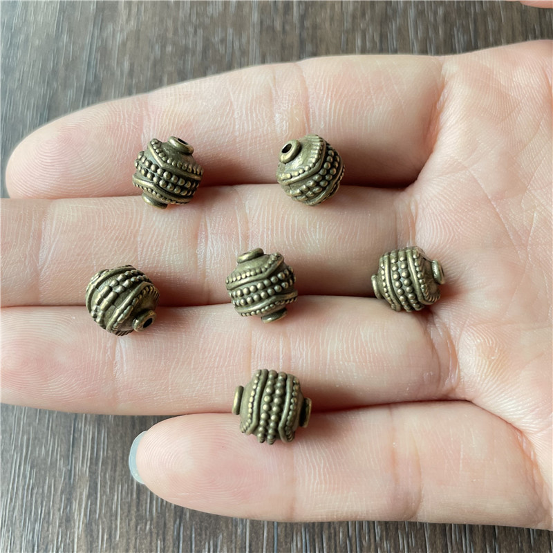 Wave Dot Bead-Bronze