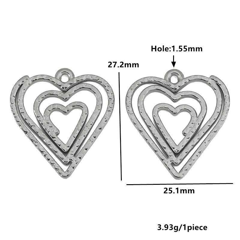 Hollow heart - steel color