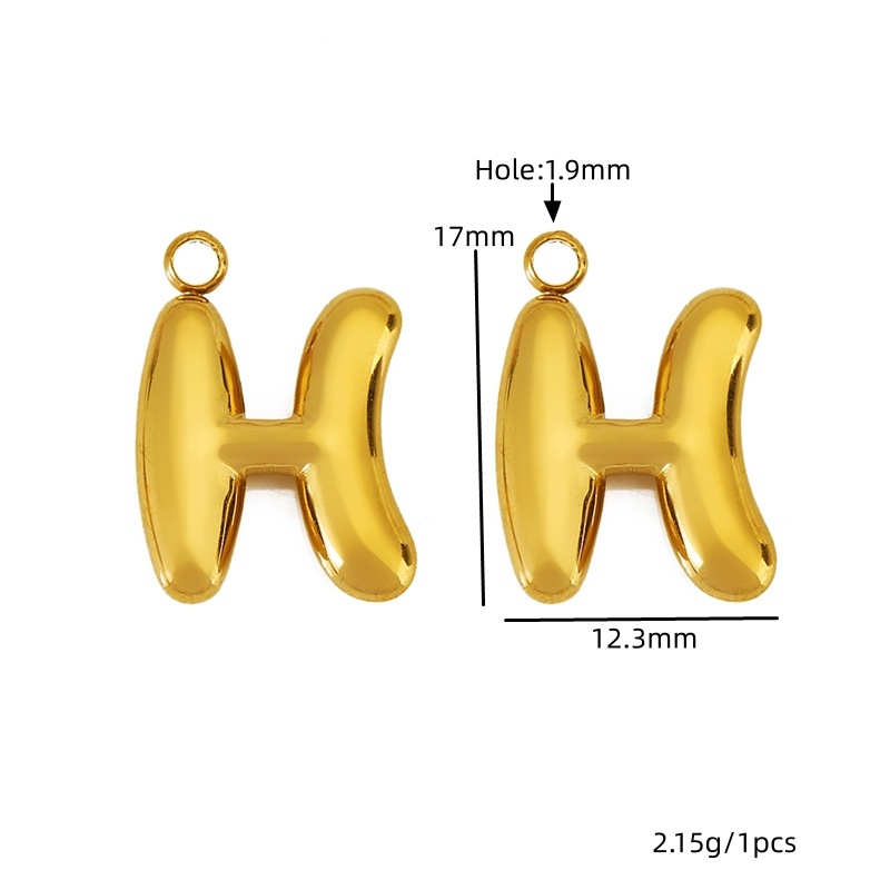 Golden letter-h