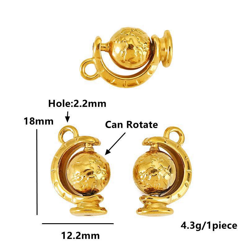 Rotatable globe gold 1092