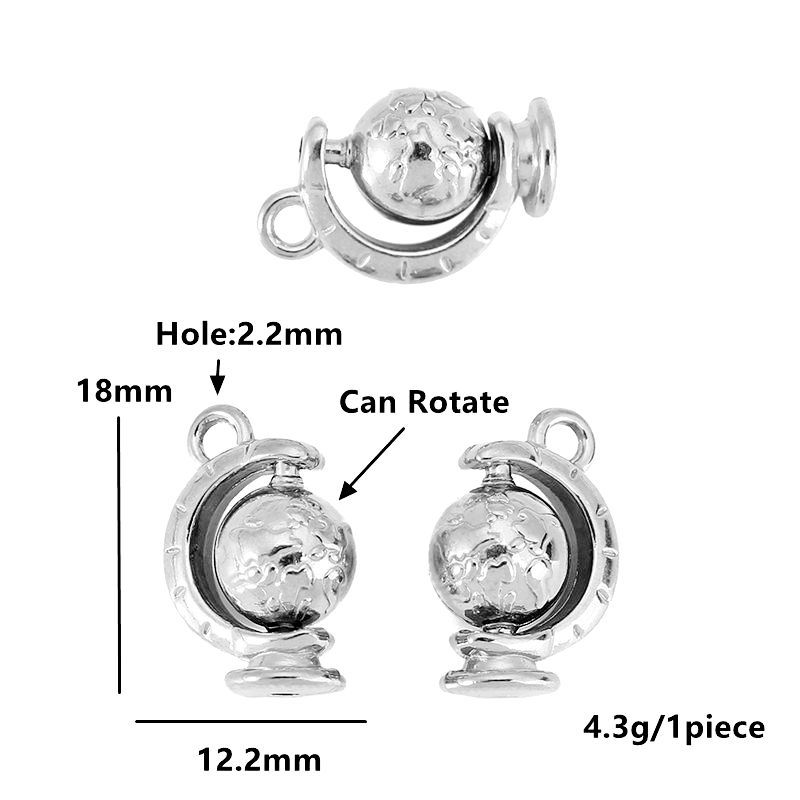 Rotatable globe steel color 1092