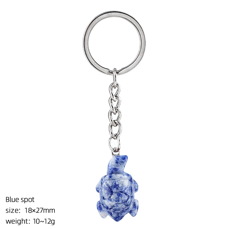 Blue point turtle keychain