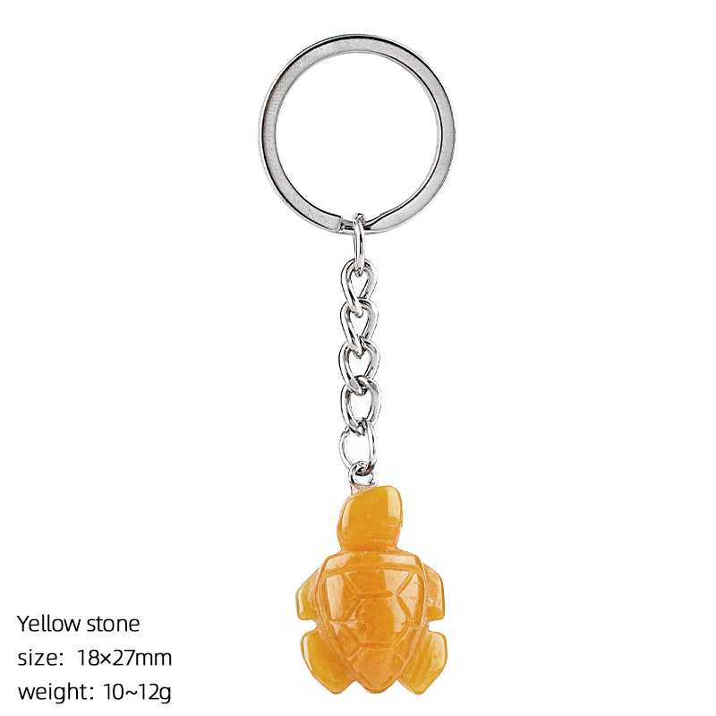 Topaz turtle keychain