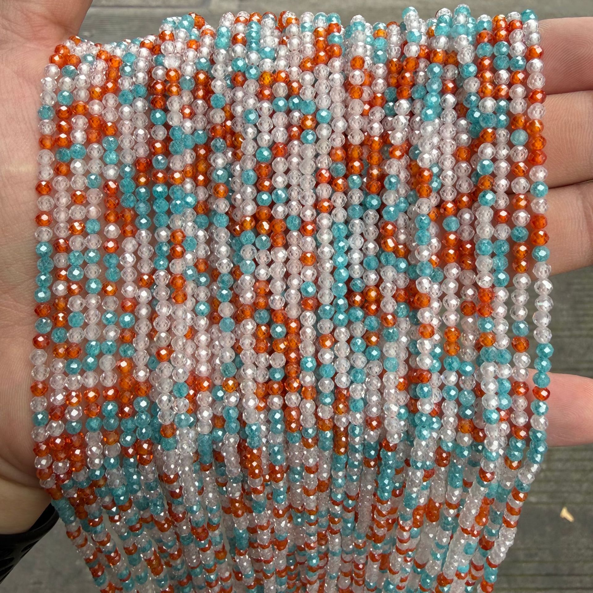 Orange white colored zirconium