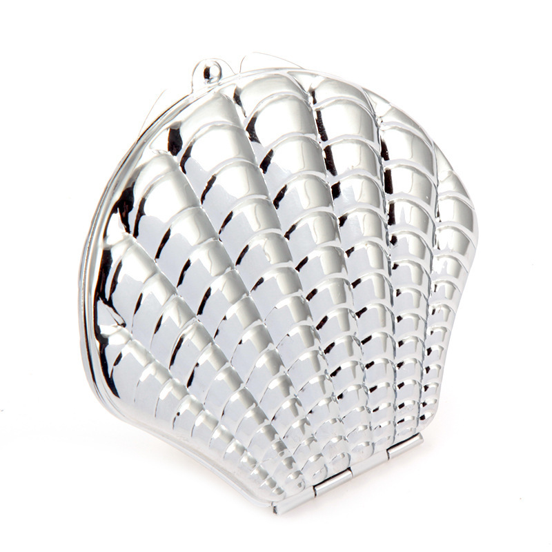 Shell-shaped buckle cosmetic mirror 70*75mm