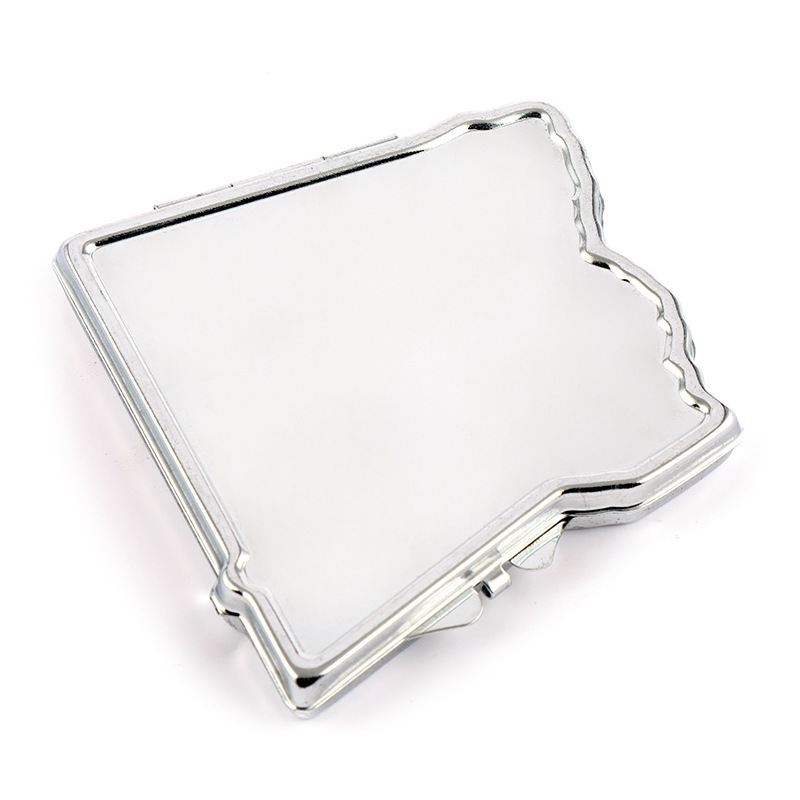 Map-shaped snap-on makeup mirror 70*75mm