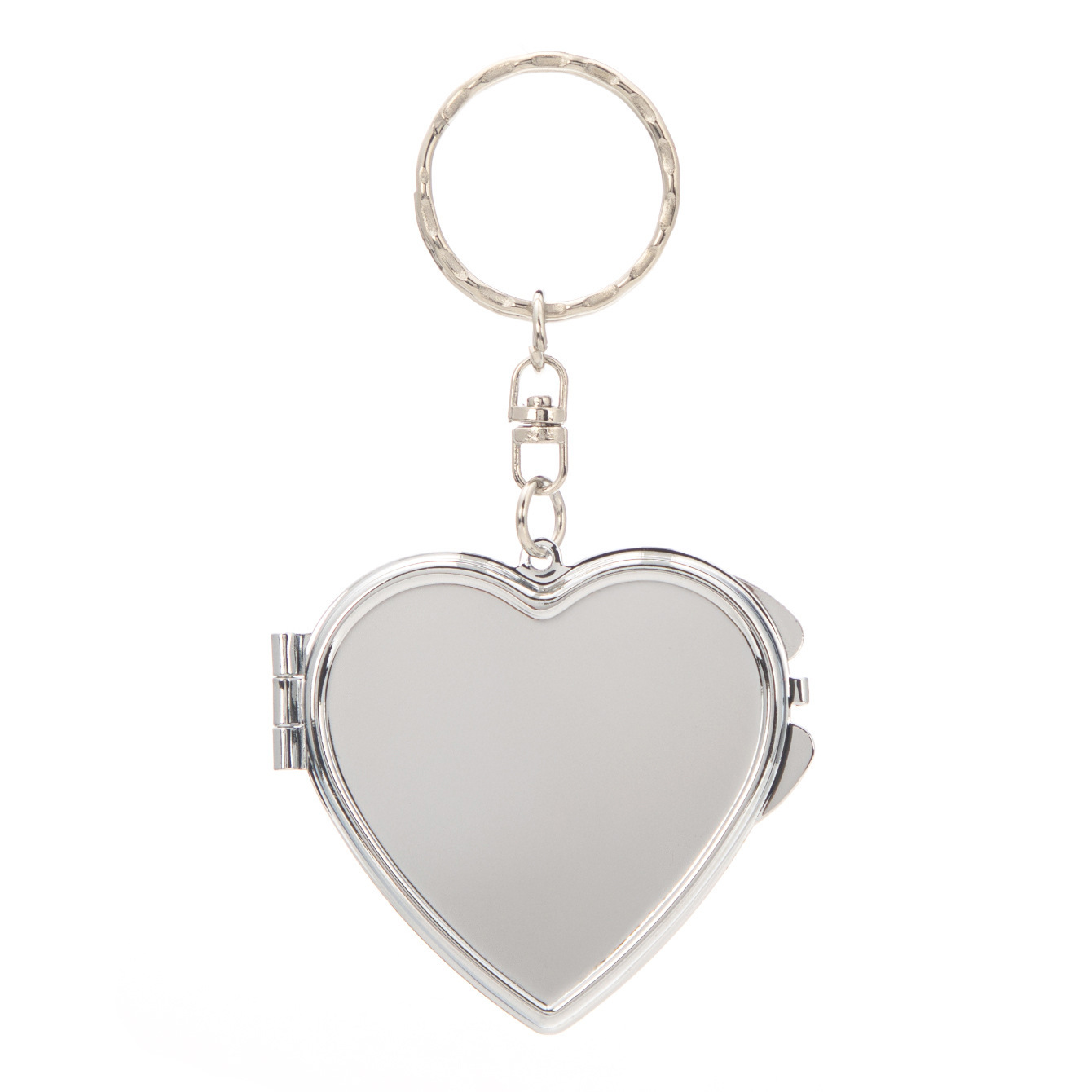 Heart-shaped buckle keychain cosmetic mirror 45*50mm
