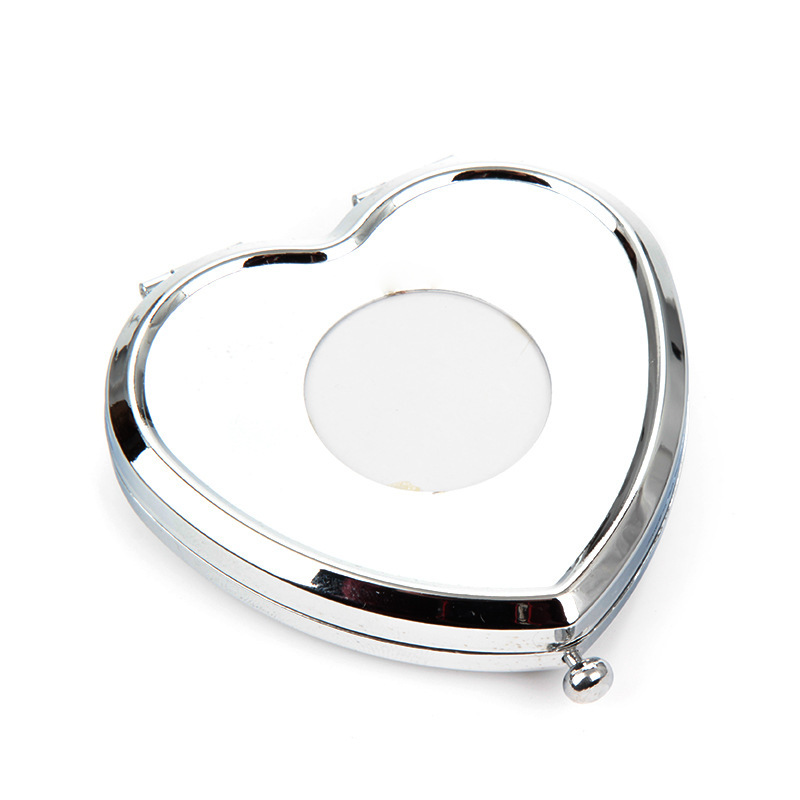Love-shaped button cosmetic mirror 75*75mm