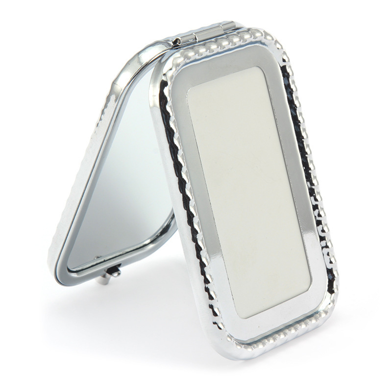 Rectangular button cosmetic mirror 60*100mm