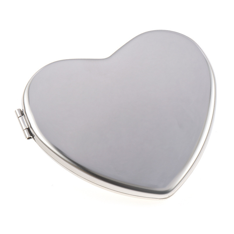 Heart-shaped stainless steel cosmetic mirror 56*56mm