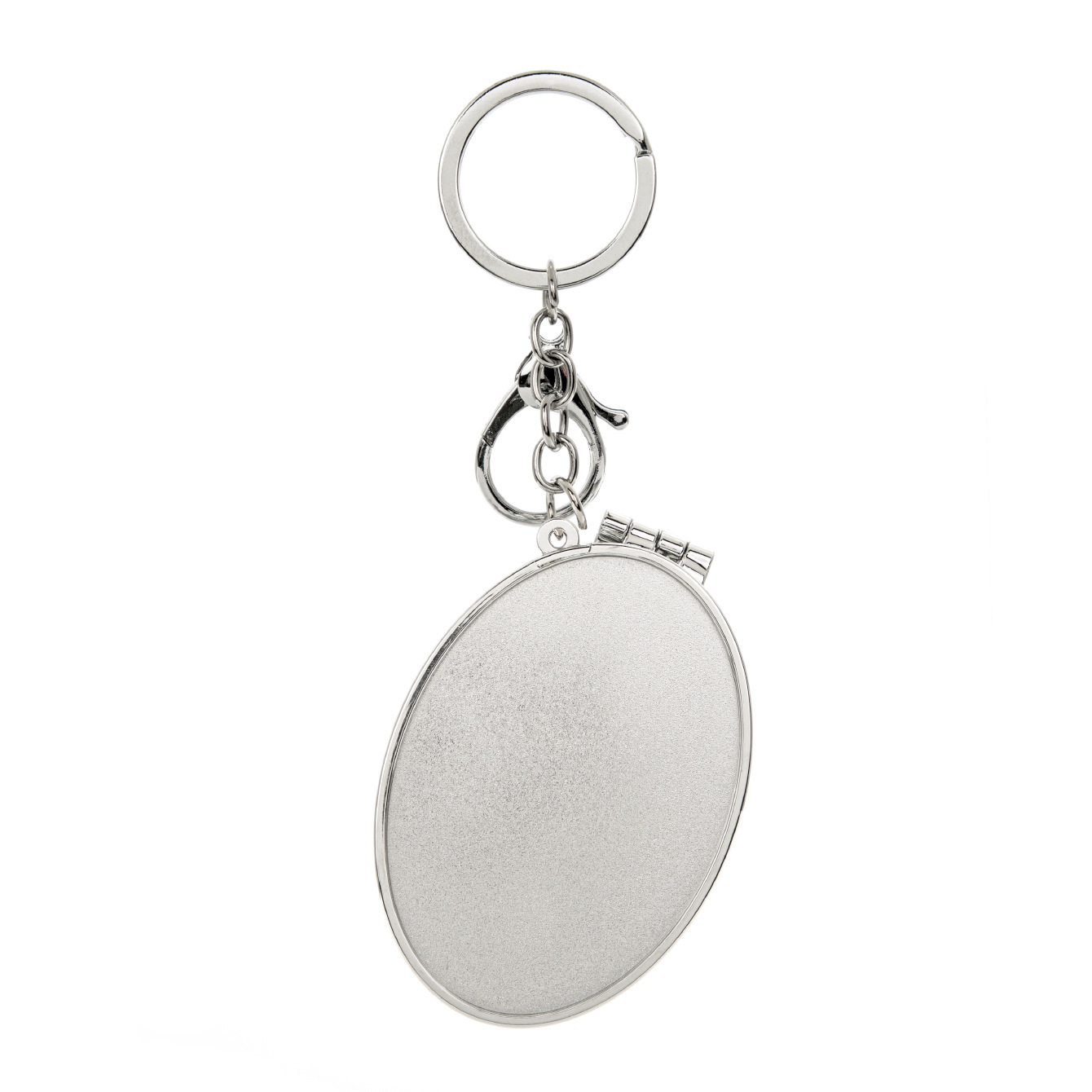 Oval keychain cosmetic mirror 55*78mm