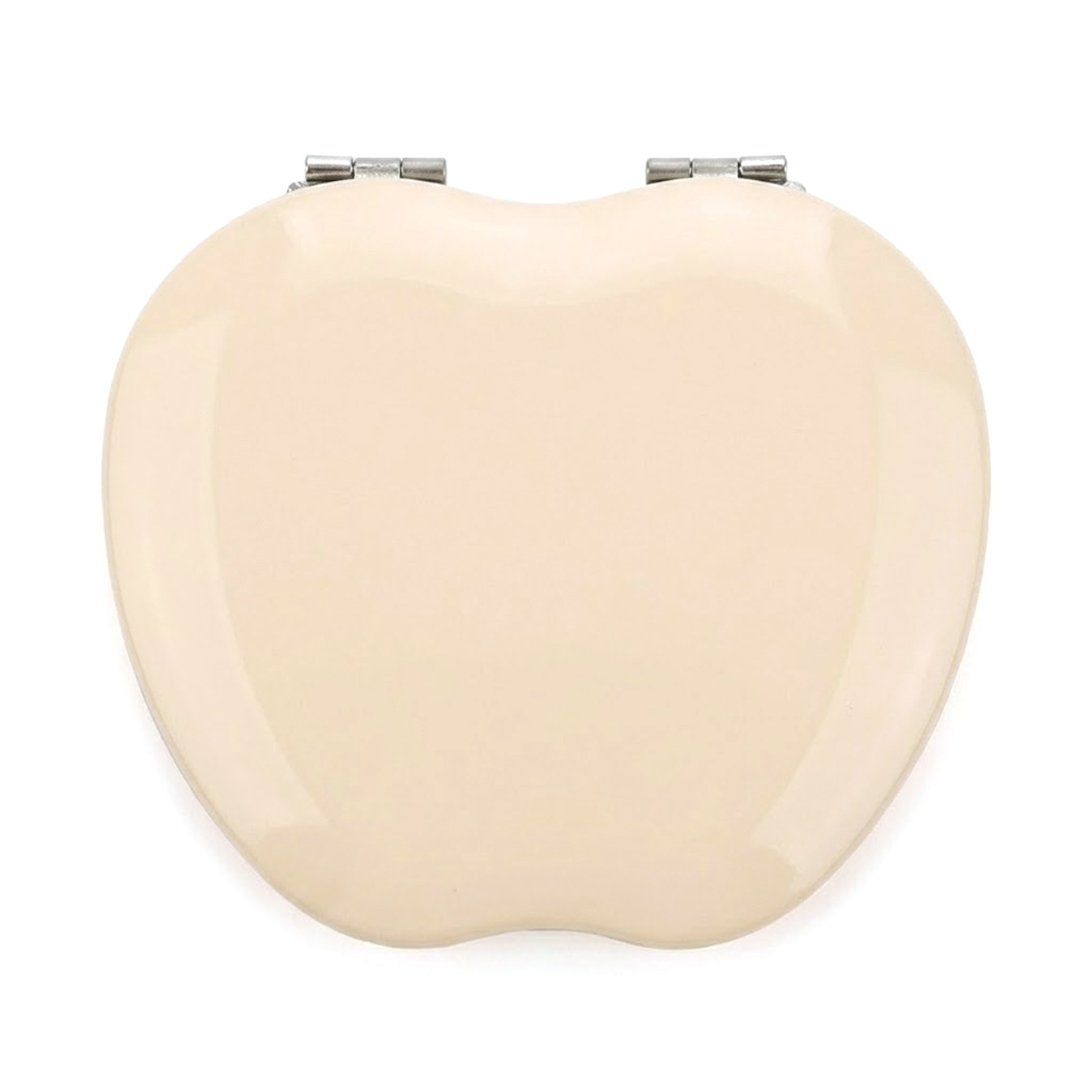 Apple-shaped aluminum cosmetic mirror 68*74*14mm