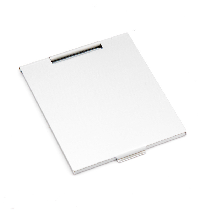 Rectangular folding desktop cosmetic aluminum mirror 66*54*3mm