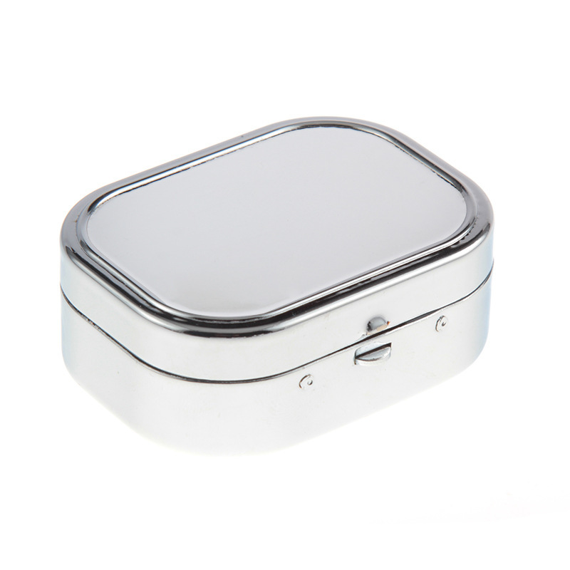 Rounded rectangular button pill box 45*60*21mm