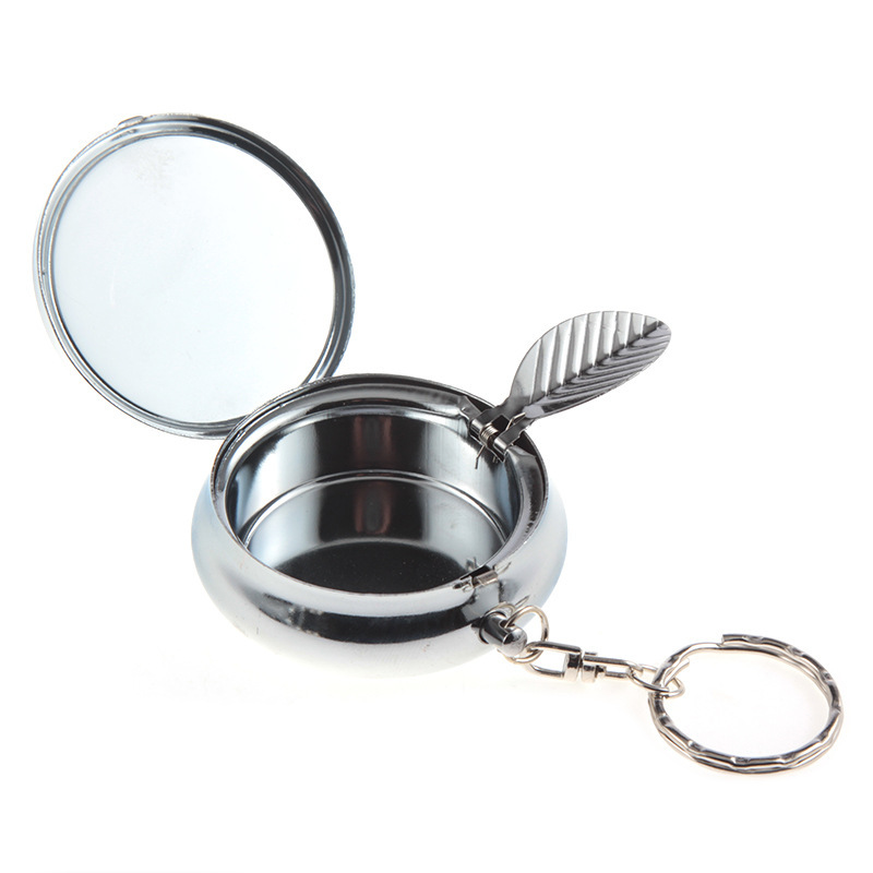 Round cigarette ashtray with inner tray 50*50mm