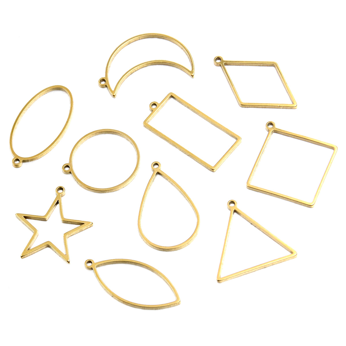 Small-gold 10 styles in a pack (about 1.4g)