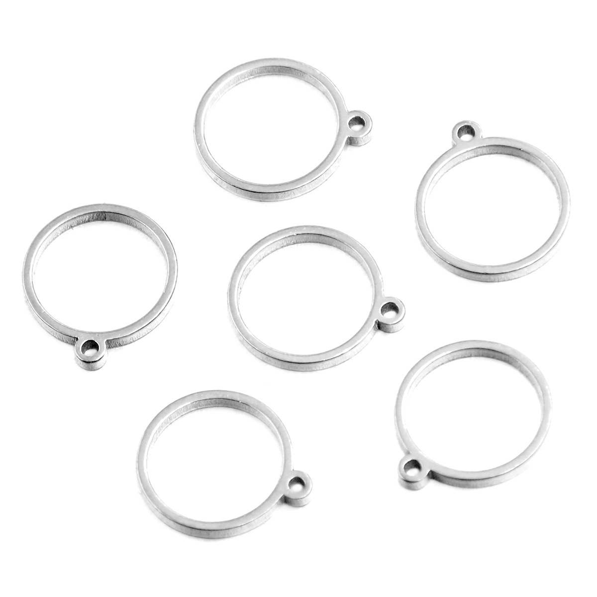 Steel color round small 12x13x1.2mm0.3g