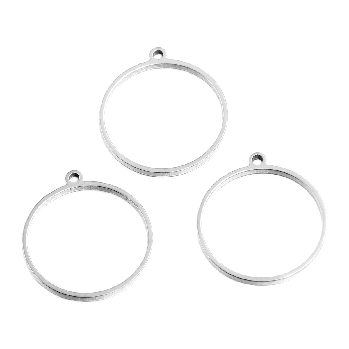 Steel color round large 19x21x1.2mm0.6g