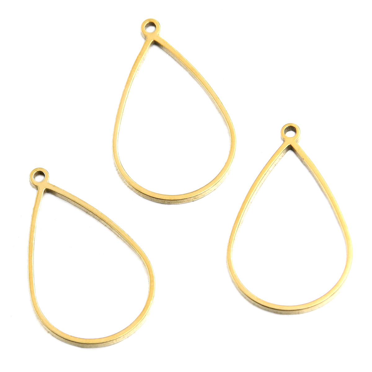 Golden water drop large 12x27x1.2mm0.6g