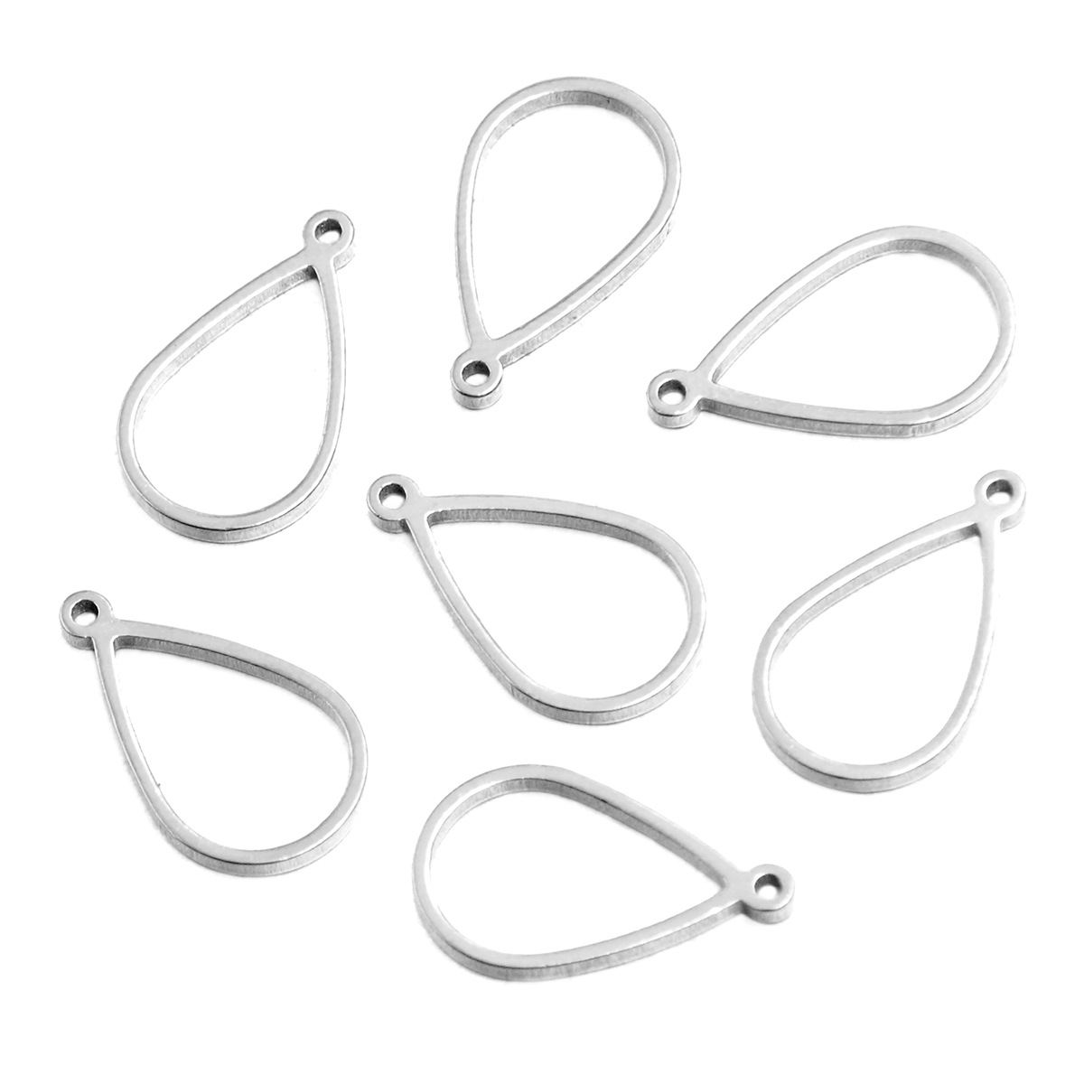 Steel color water drop small 10x17x1.2mm0.3g