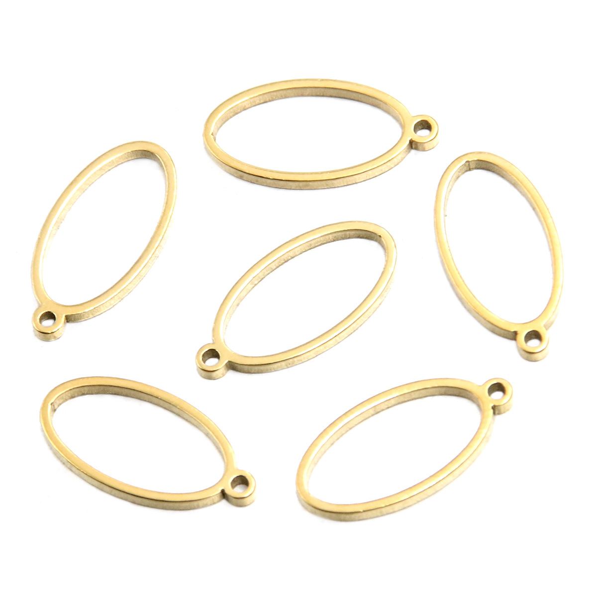 Golden oval small 8x17x1.2mm0.3g