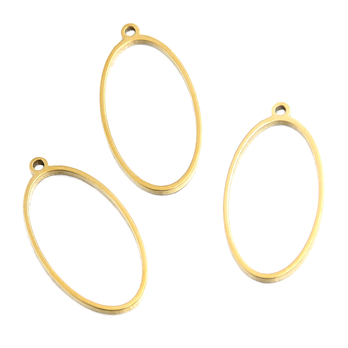 Golden oval large 14x28x1.2mm0.5g