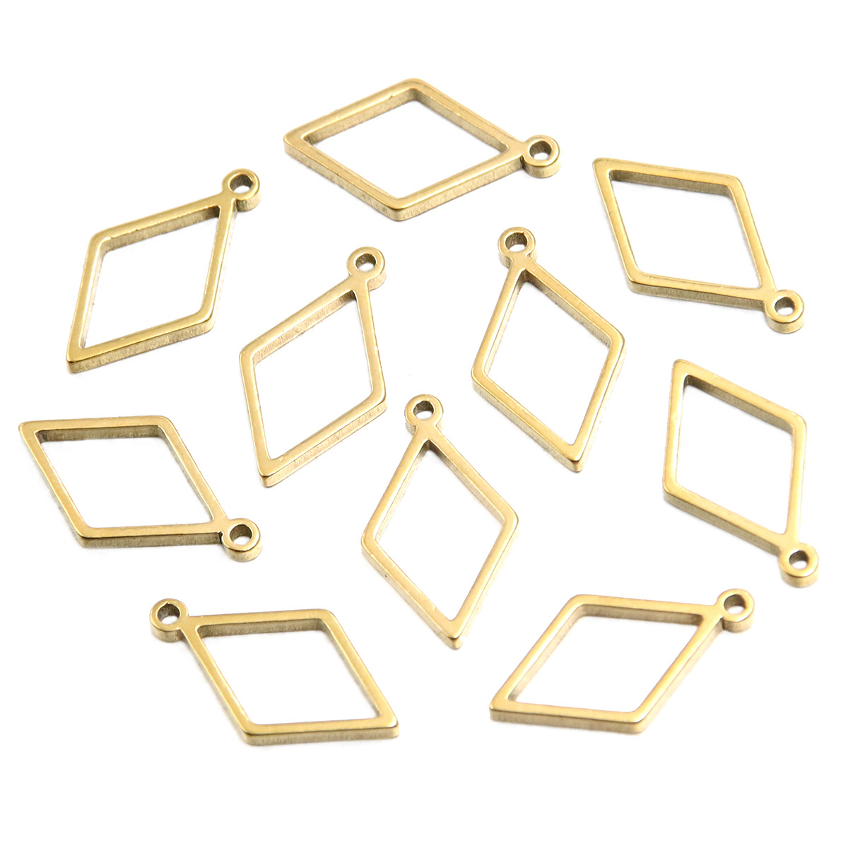 Golden rhombus small 9x17x1.2mm0.3g