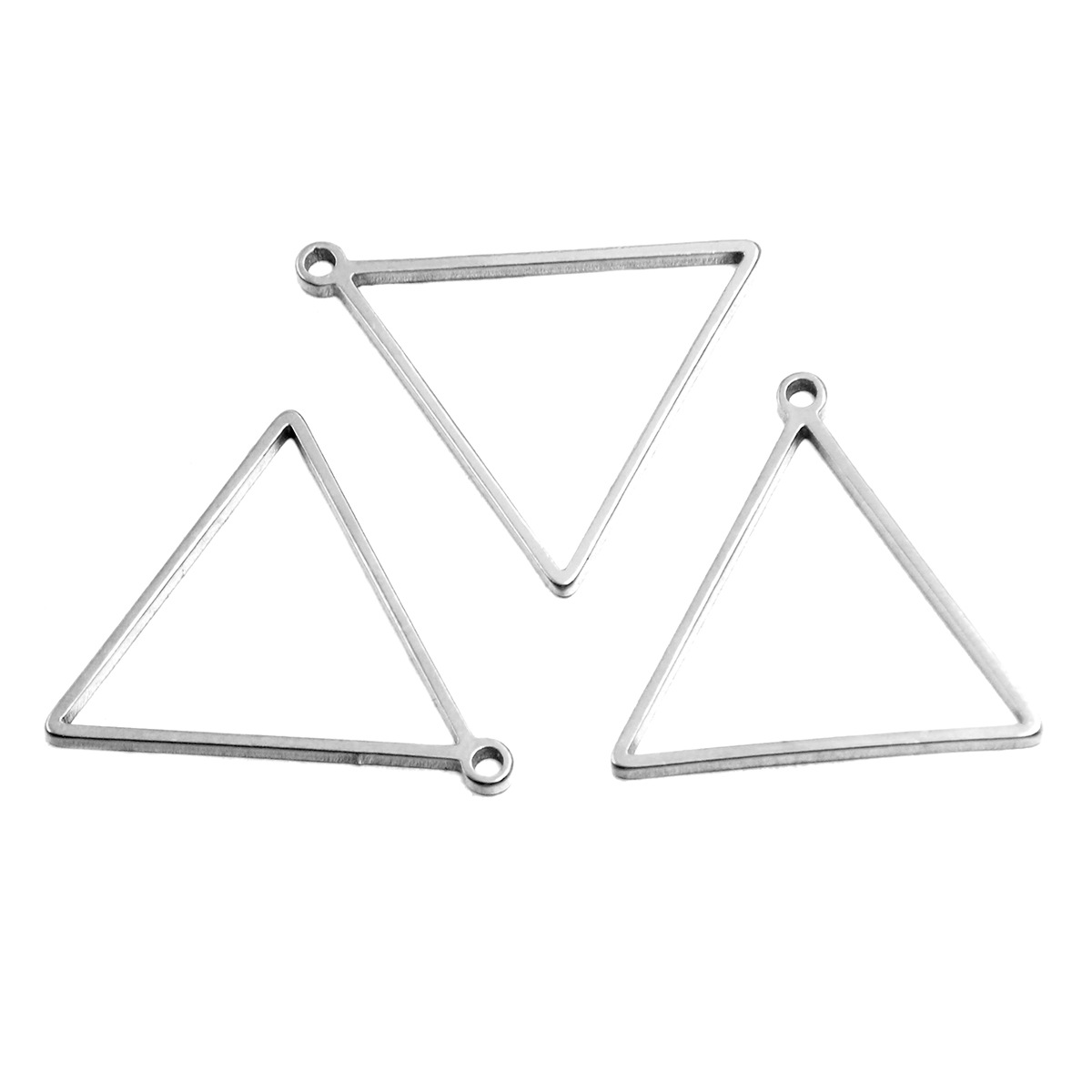 Steel color triangle large 22x22x1.2mm0.6g