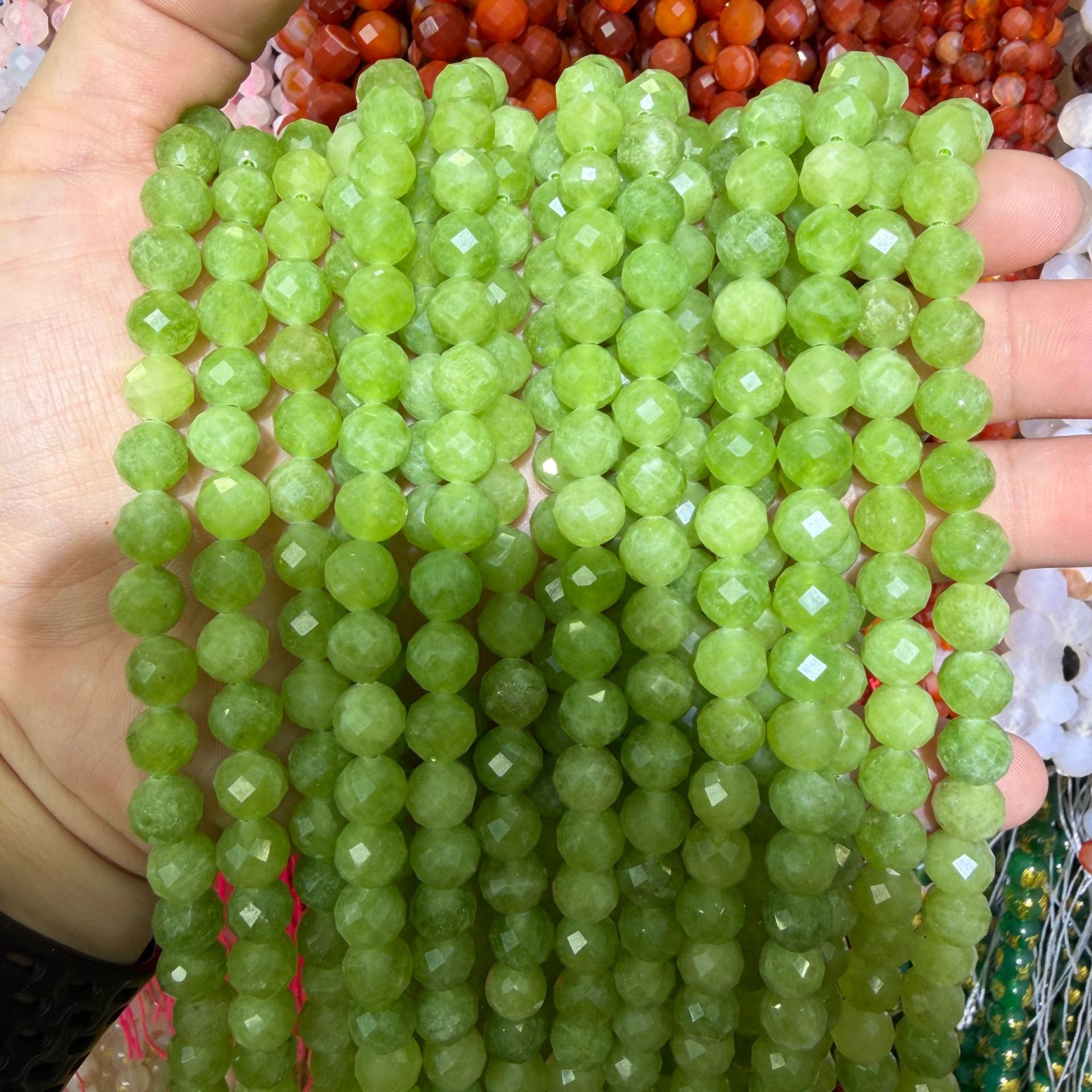 olive green Chalcedony