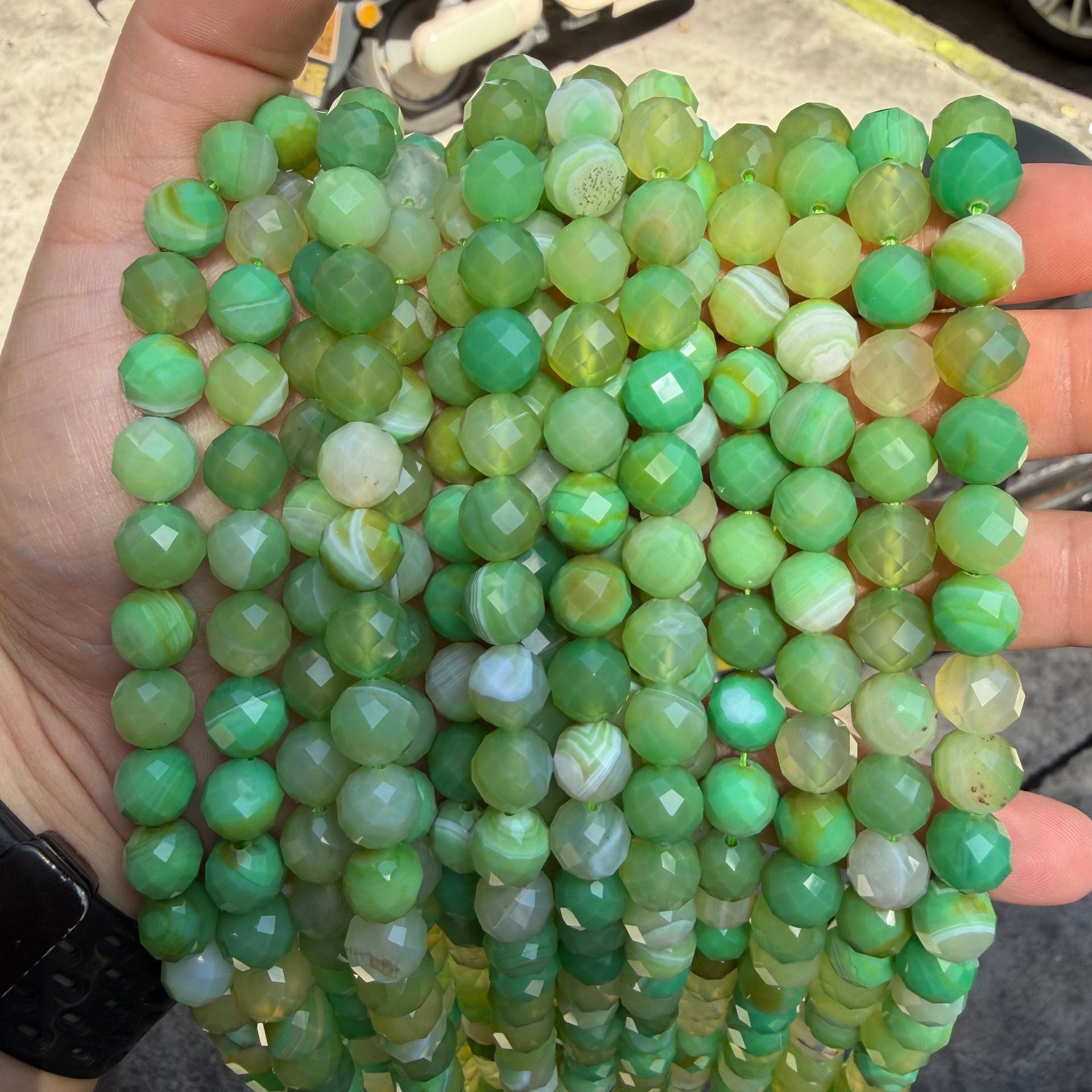 Agate dentelle vert