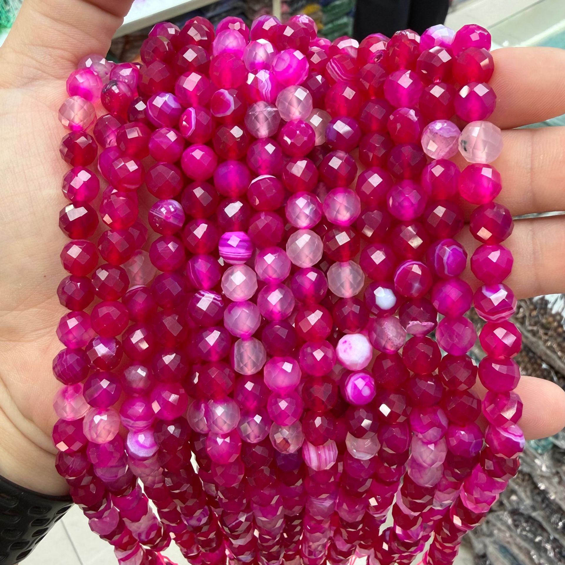 rose dentelle agate