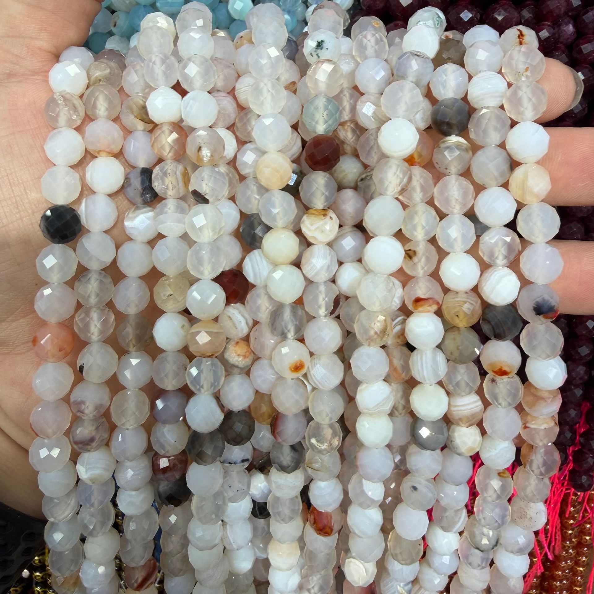 Agate dentelle blanche