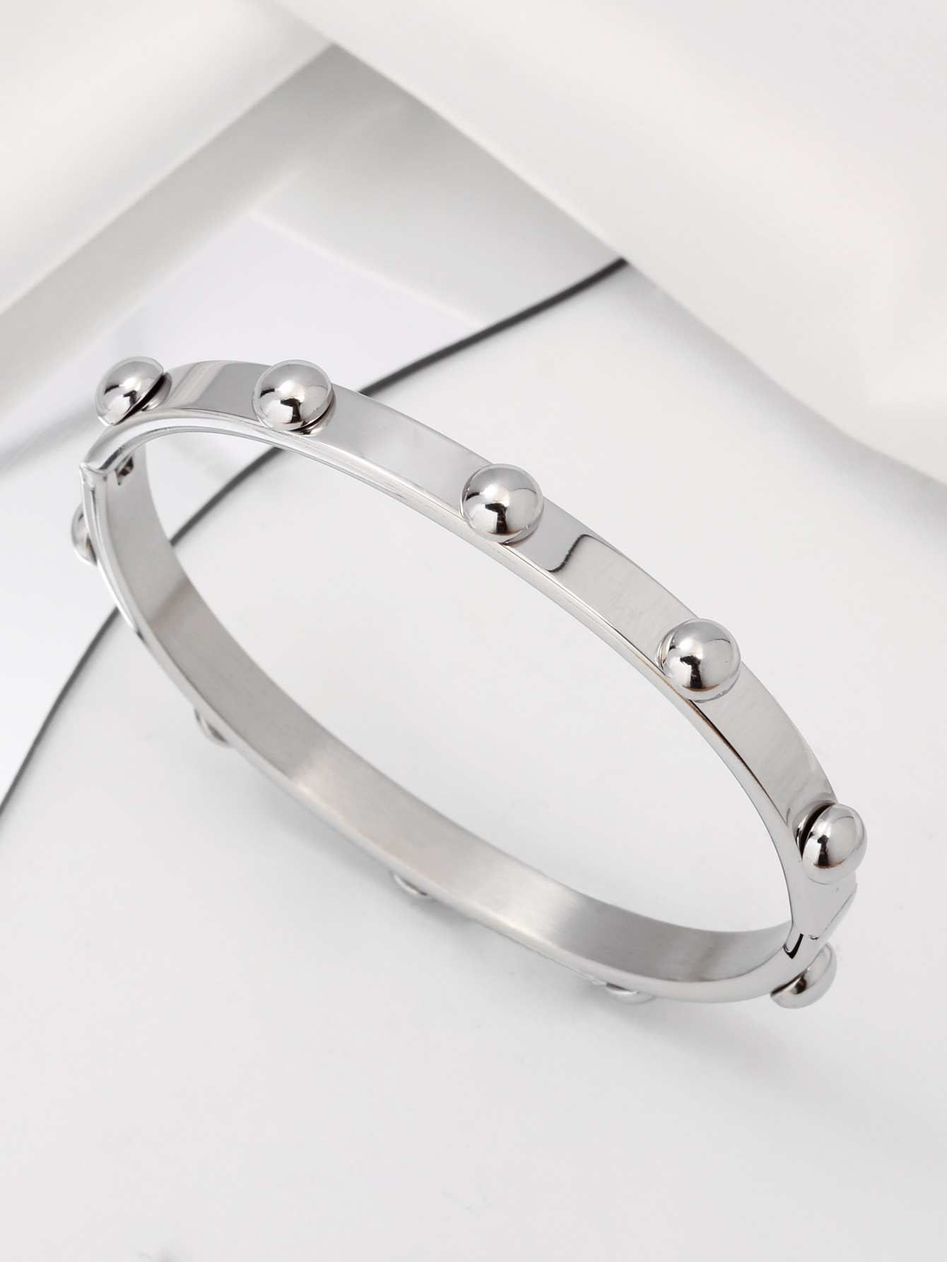6mm steel color bracelet