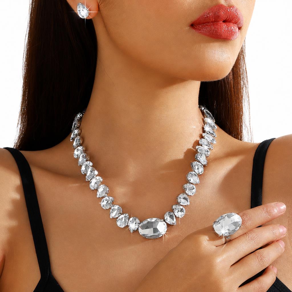 Jxjl21357-geometric protein crystal three-piece set