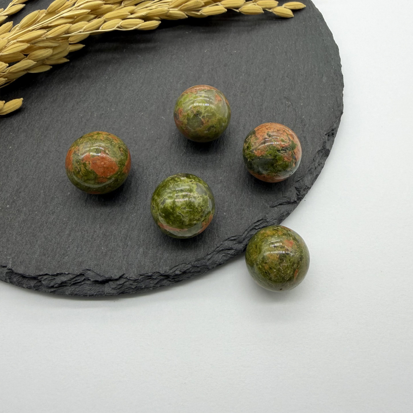 A flower green stone