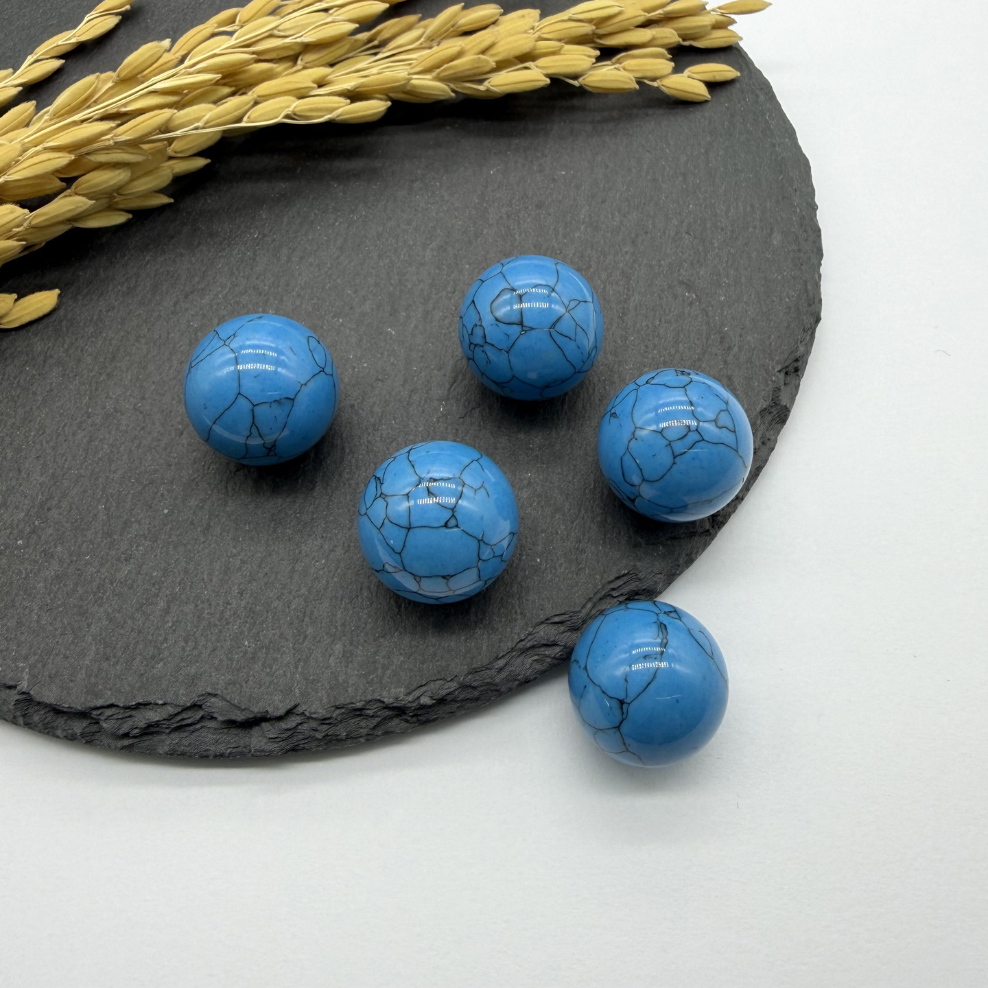 One blue turquoise
