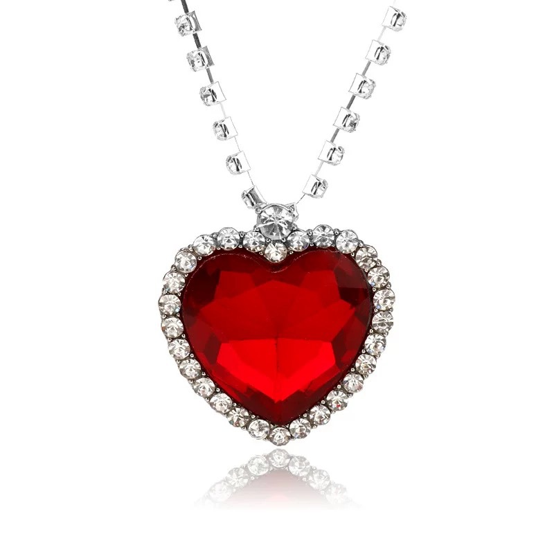 Large 3.5*4 red necklace 002