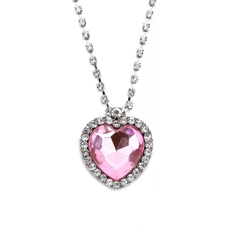 Large 3.5*4 pink necklace 002