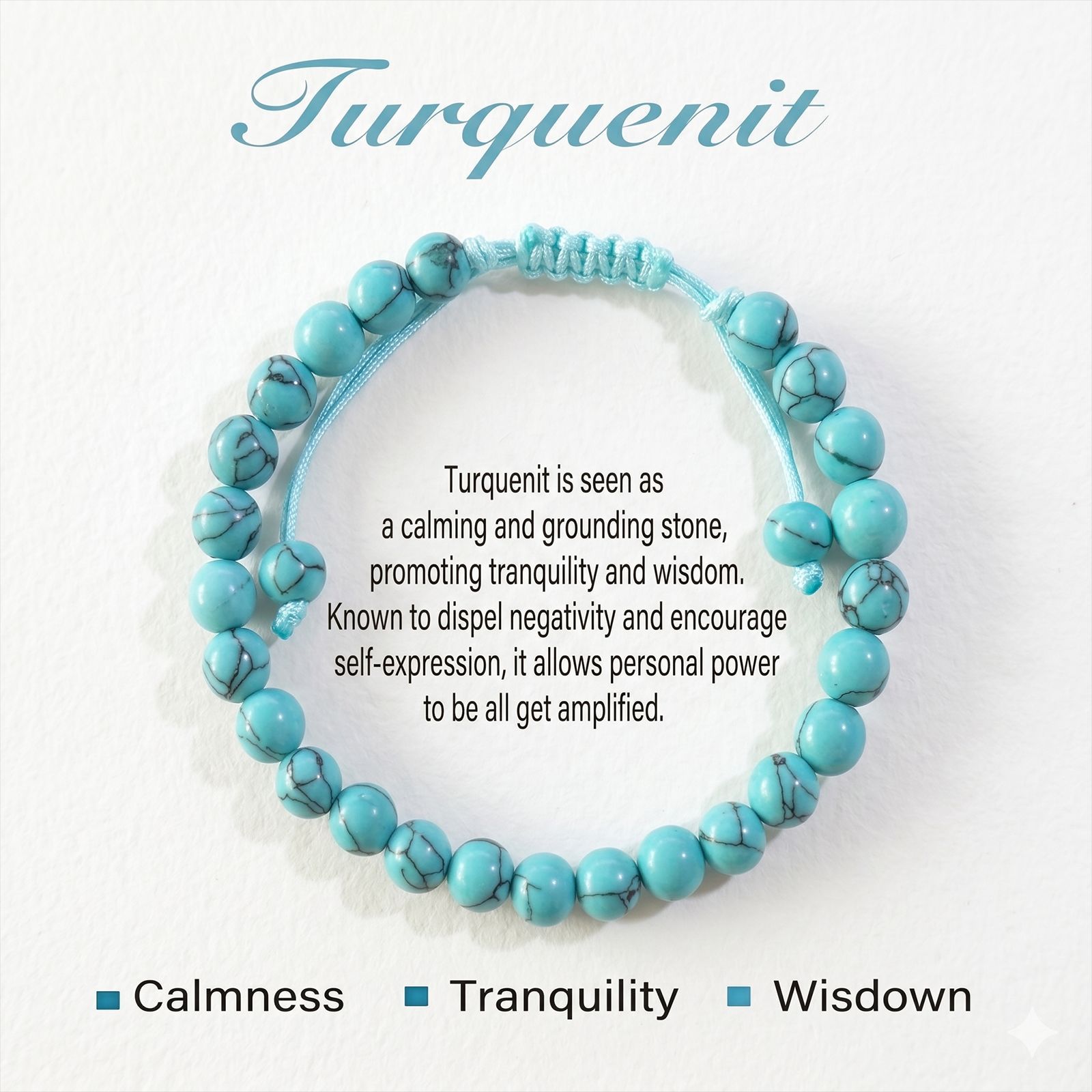 Blue turquoise beaded bracelet