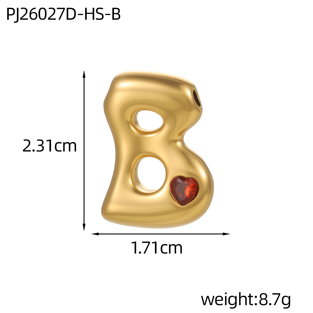 Red zirconium letter-b (inner hole diameter 3mm)