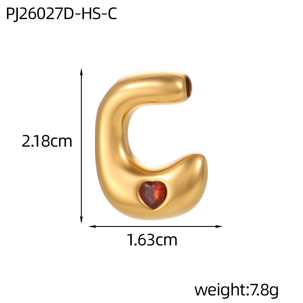 Red zirconium letter-c (inner hole diameter 3mm)