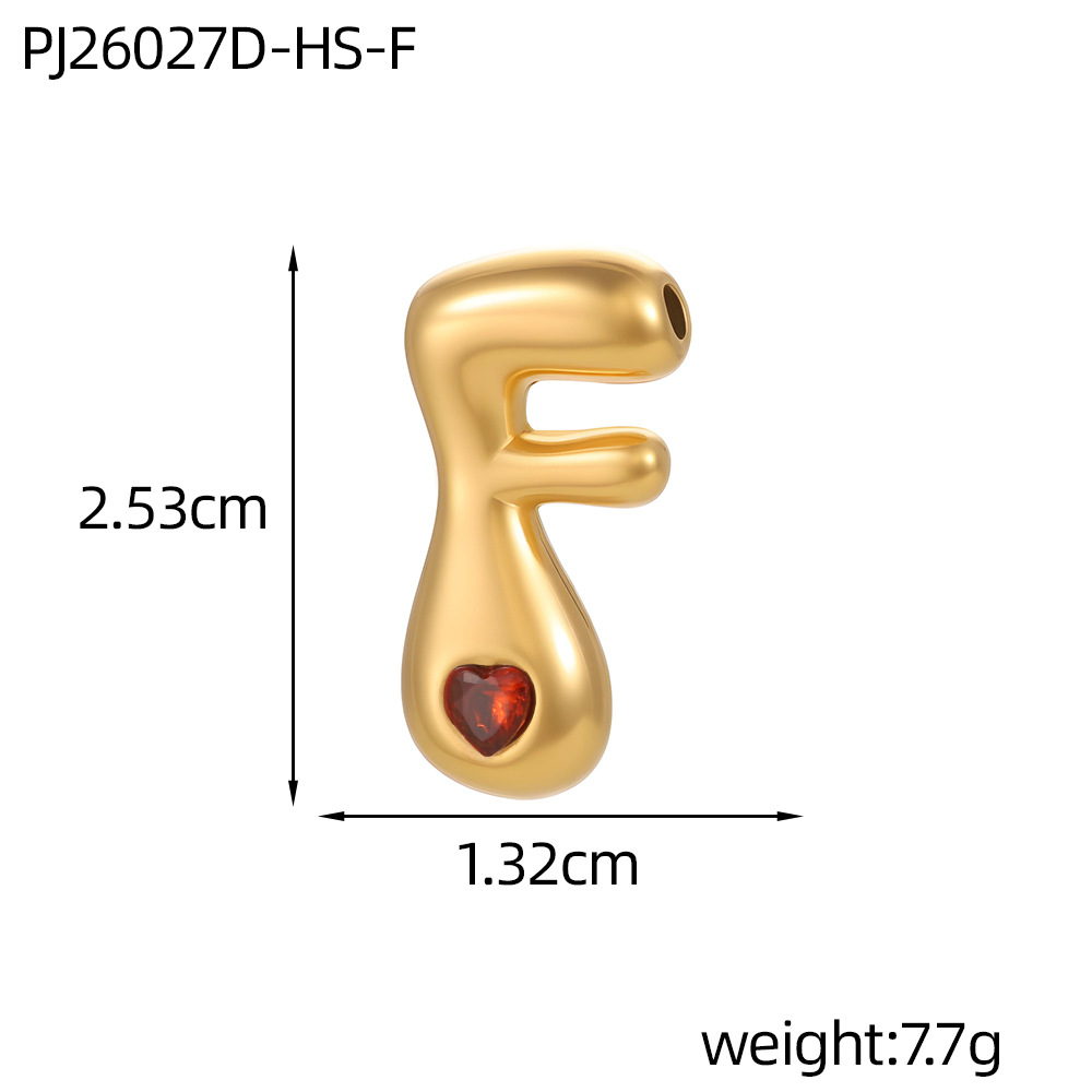 Red zirconium letter-f (inner hole diameter 3mm)