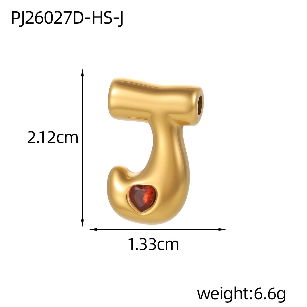 Red zirconium letter-j (inner hole diameter 3mm)