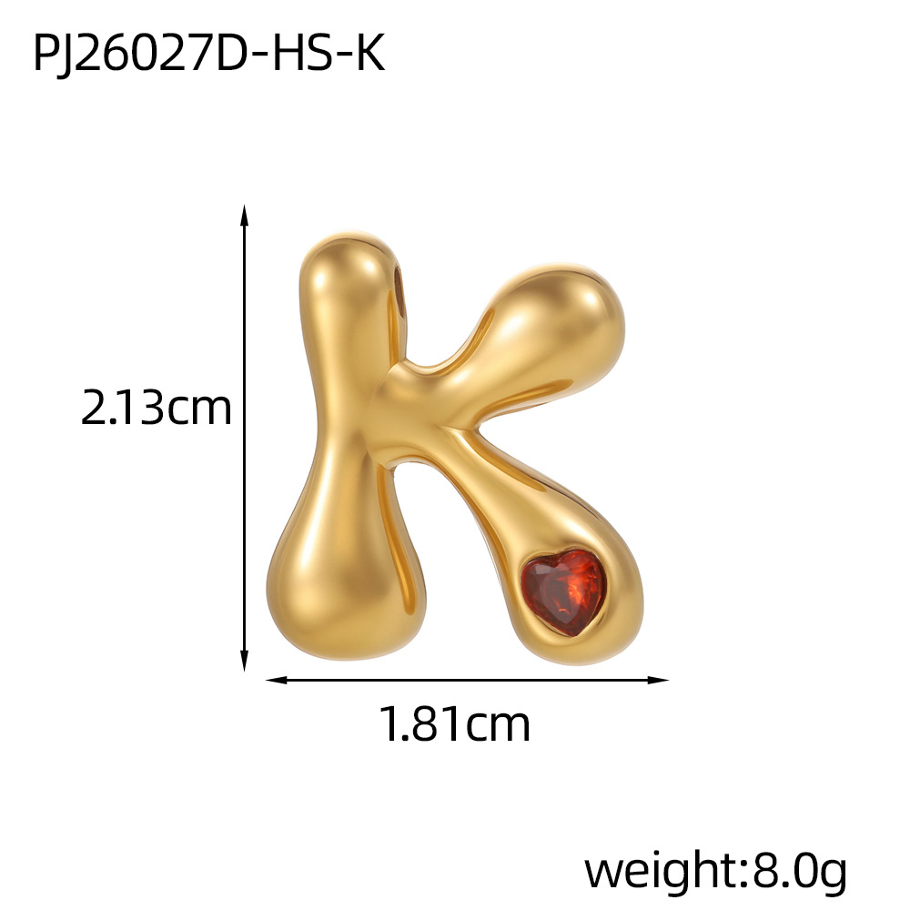 Red zirconium letter-k (inner hole diameter 3mm)
