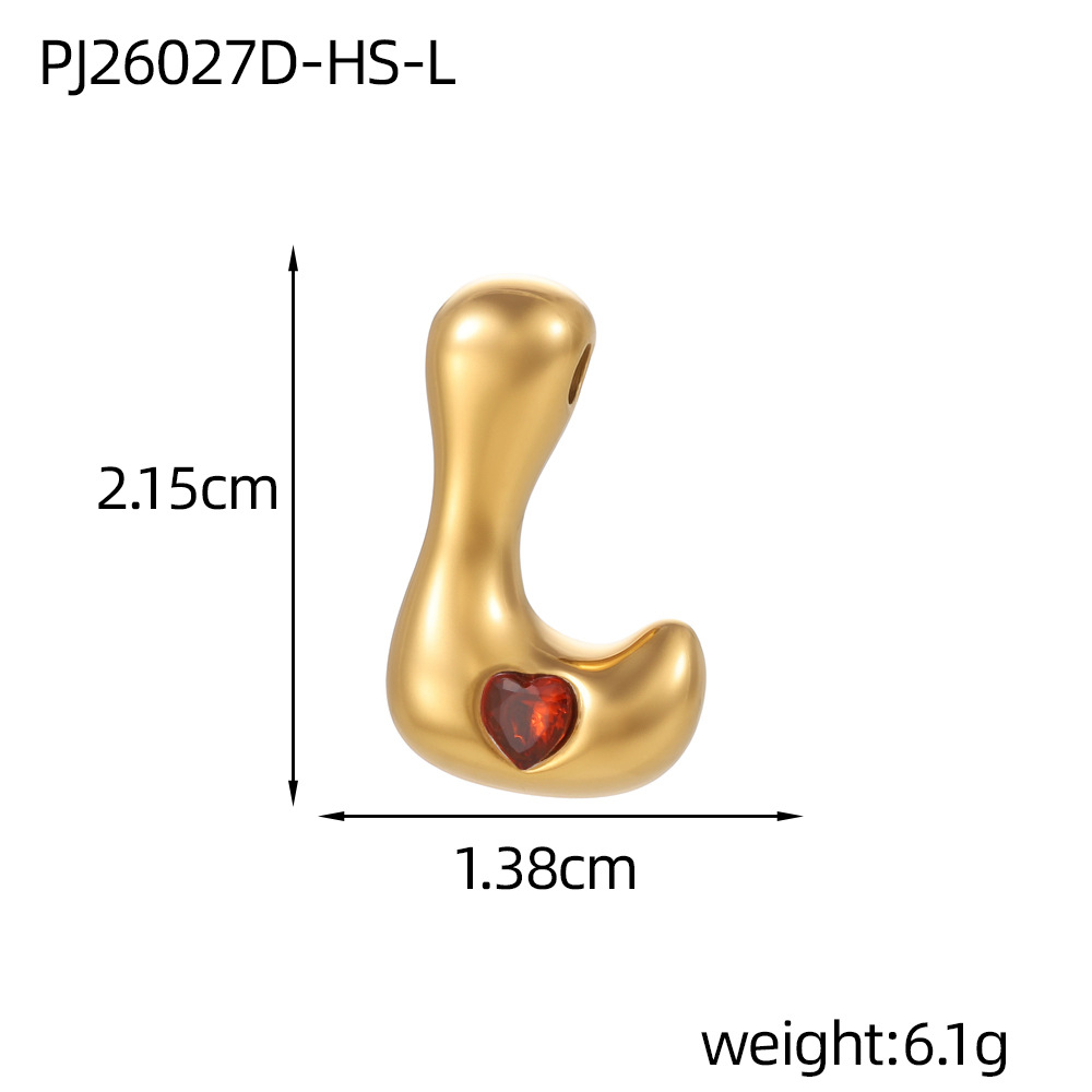 Red zirconium letter-l (inner hole diameter 3mm)