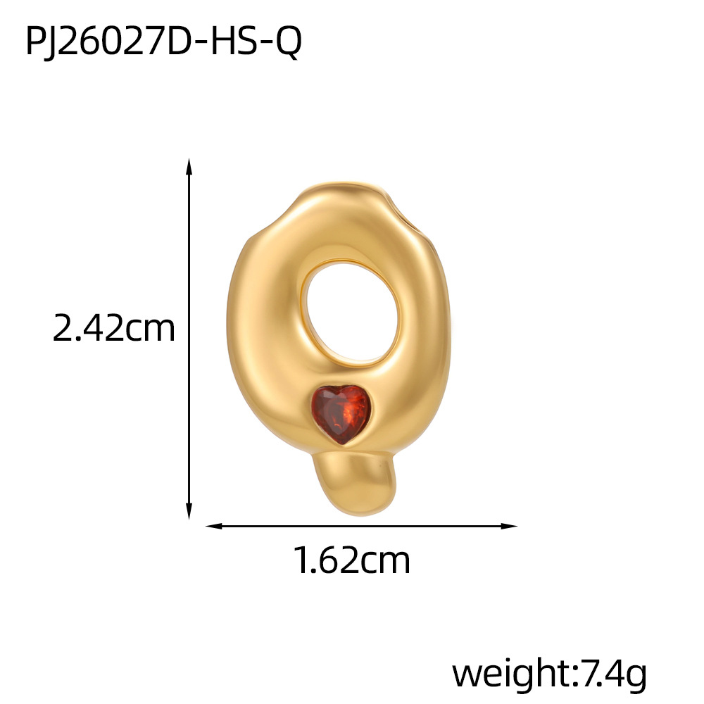 Red zirconium letter-q (inner hole diameter 3mm)