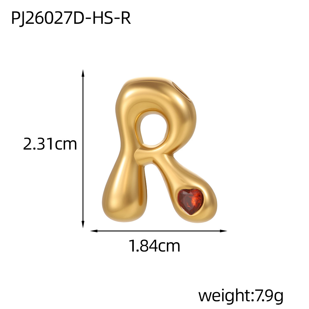 Red zirconium letter-r (inner hole diameter 3mm)