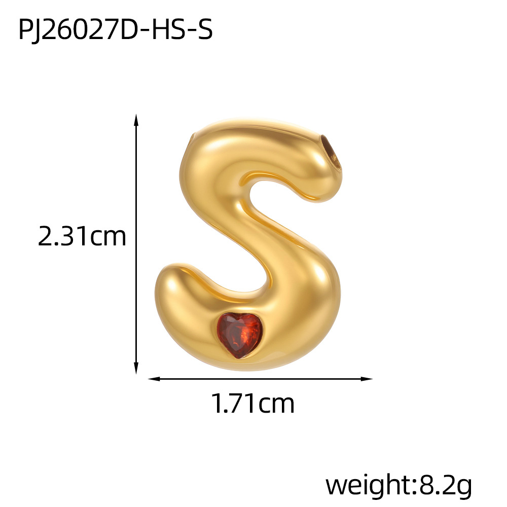 Red zirconium letter-s (inner hole diameter 3mm)