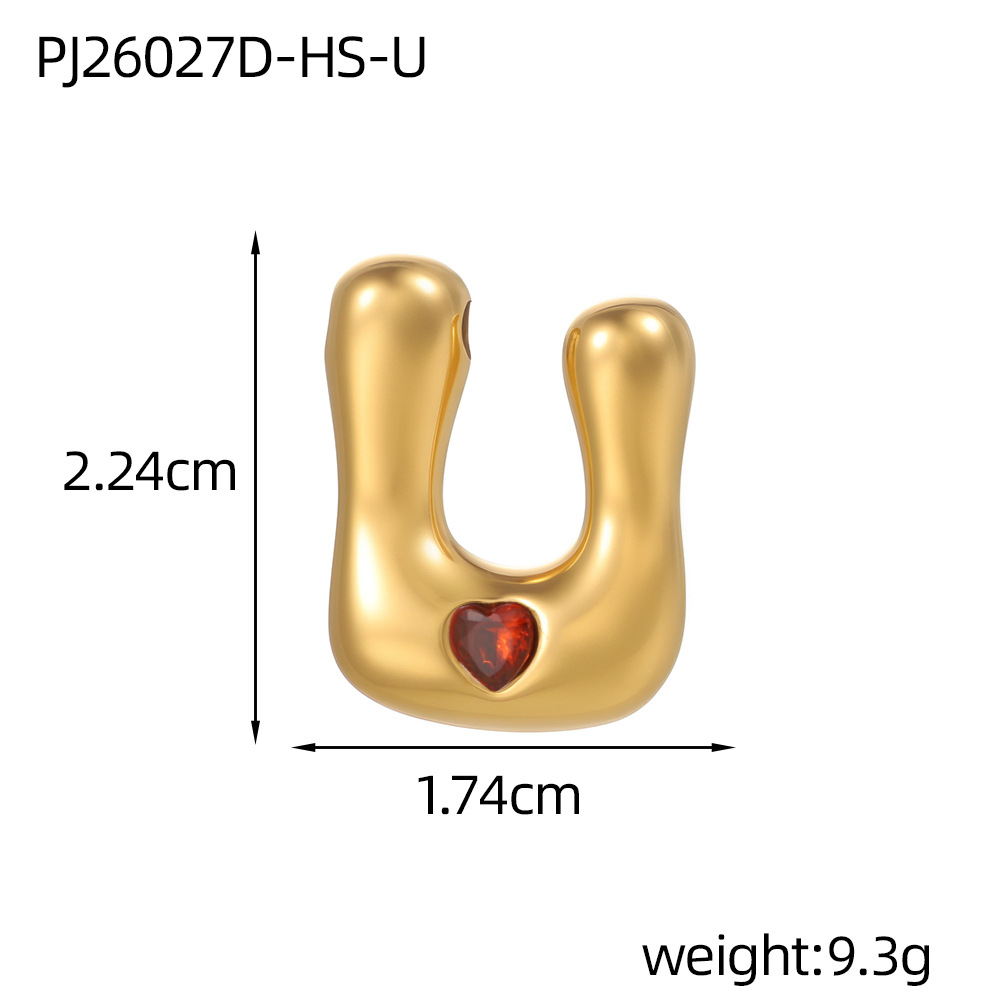 Red zirconium letter-u (inner hole diameter 3mm)